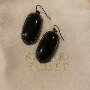 Kendra Scott Black Gunmetal Earrings